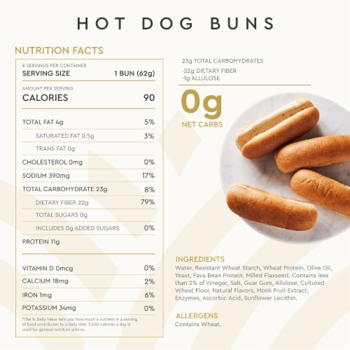 Hero™ Classic Hot Dog Buns Perspective: back