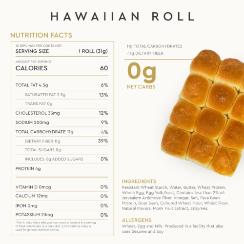 Hero™ Hawaiian Rolls Perspective: back