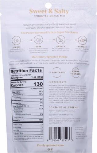 Purely Sprouted™ Sweet & Salty Sprouted Snack Mix Perspective: back