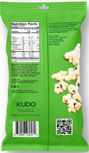 Kudo Garlic Parmesan Protein Popcorn Perspective: back