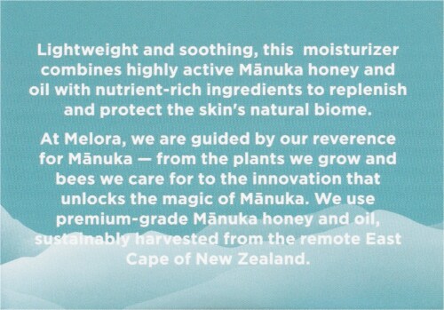 Melora® Manuka Honey & Oil Moisturizer Perspective: back