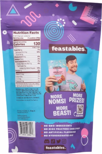 Feastables Mr Beast Oatmeal Cinnamon Raisin Cookies Perspective: back