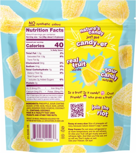 Fruit Riot! Sour Frozen Pineapple Perspective: back