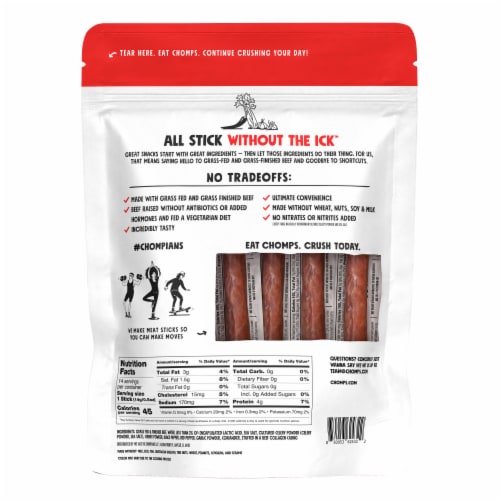 Chomps® Chomplings Original Beef Sticks Perspective: back