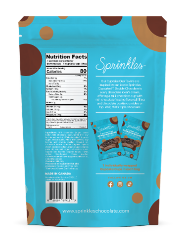 Sprinkles Double Chocolate Cupcake Cups Candy Bag Perspective: back