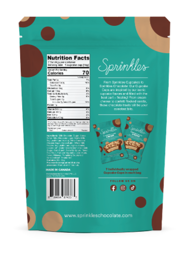 Sprinkles S'Mores Cupcake Cups Perspective: back