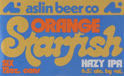 Aslin Beer Co Orange Starfish Hazy IPA Perspective: back