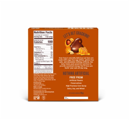 Over Easy™ Peanut Butter Dark Chocolate Soft & Chewy Oat Bars Perspective: back