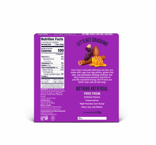 Over Easy™ Oatmeal Raisin Soft & Chewy Oat Bars Perspective: back