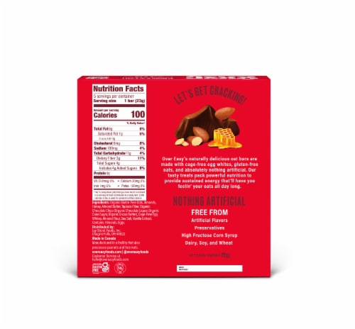 Over Easy™ Dark Chocolate Almond Sea Salt Soft & Chewy Oat Bars Perspective: back