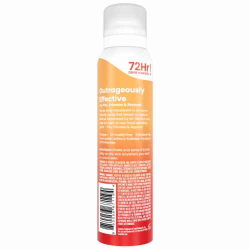 Lume Women's Whole Body Invisible Deodorant Spray Clean Tangerine Aluminum Free Perspective: back