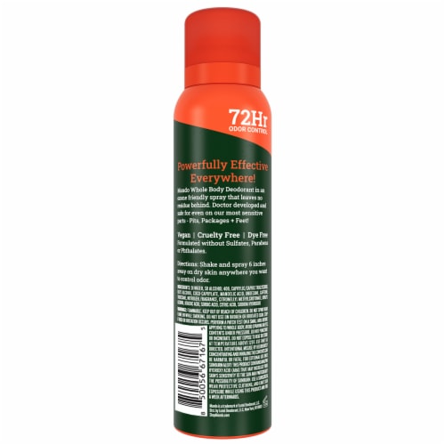 Mando Whole Body Men’s Deodorant - Invisible Spray Deodorant - Aluminum Free - Clover Woods Perspective: back