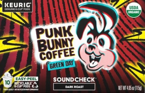 Punk Bunny™ Coffee by Green Day Soundcheck® Dark Roast K-Cup® Coffee Pods Perspective: back