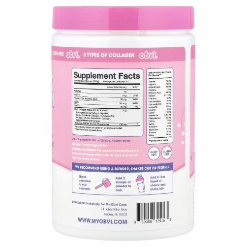 Obvi® Collagen Peptides - Unflavored Perspective: back