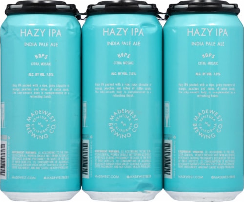 MadeWest Brewing Co. Hazy IPA Beer Perspective: back