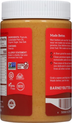 Barney Butter® Peanut Butter Spread Smooth Perspective: back