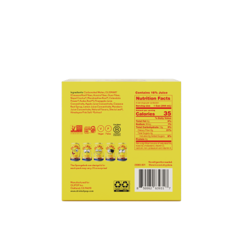 Olipop® Pineapple Paradise Perspective: back