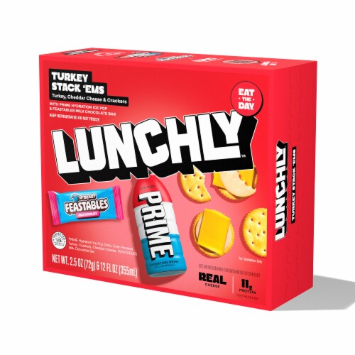 Lunchly Turkey Stack 'Ems Turkey & Cheddar Cheese Crackers, 1.06 lb