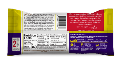 Red's® Egg Scramble Breakfast Burrito Perspective: back