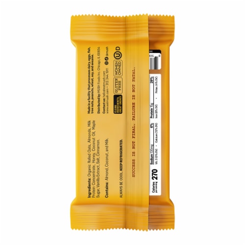 MUSH Maple Cinnamon Protein Bar Perspective: back