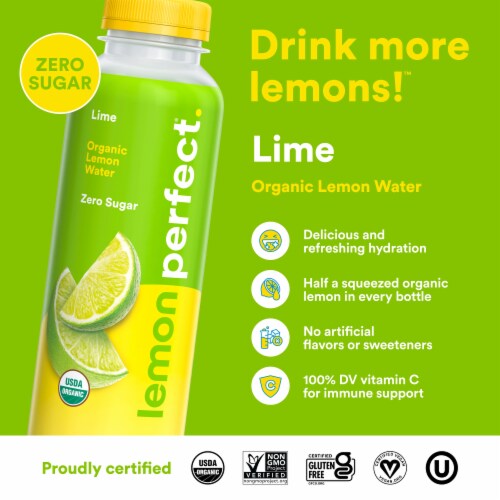 Lemon Perfect Lime Organic Lemon Water Perspective: back