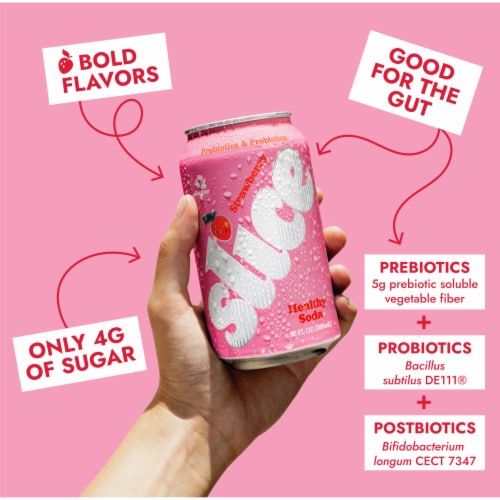 Slice Strawberry Healthy Soda Perspective: back