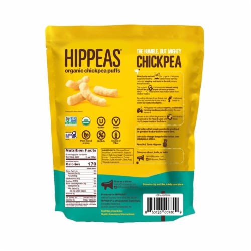 Hippeas® Vegan Organic White Cheddar Chickpea Puffs Chips Variety Pack Perspective: back