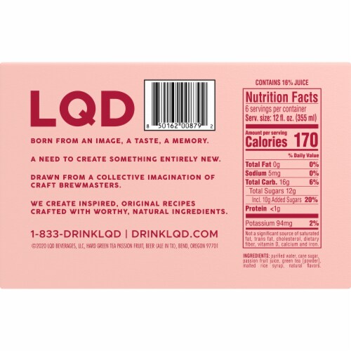 LQD Creative Liquids Passion Fruit Hard Green Tea Perspective: back