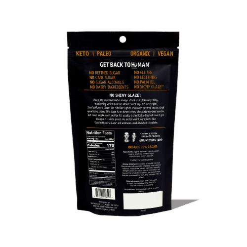 Hu® Chocolate Covered Almond + Sea Salt Hunks™ Perspective: back