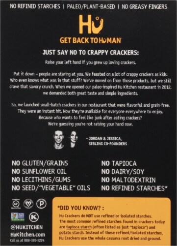 Get Back To Human® Grain-Free Everything Crackers Perspective: back