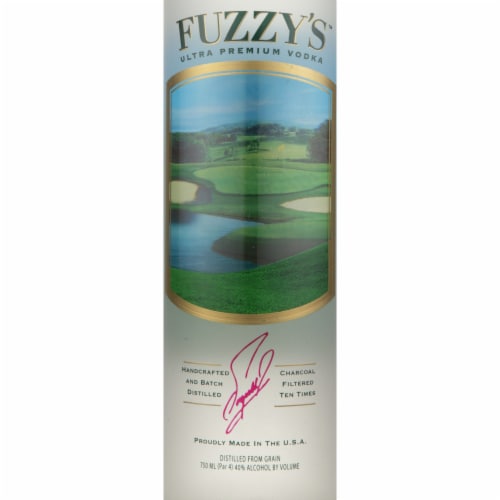 Fuzzy's Ultra Premium Vodka Perspective: back