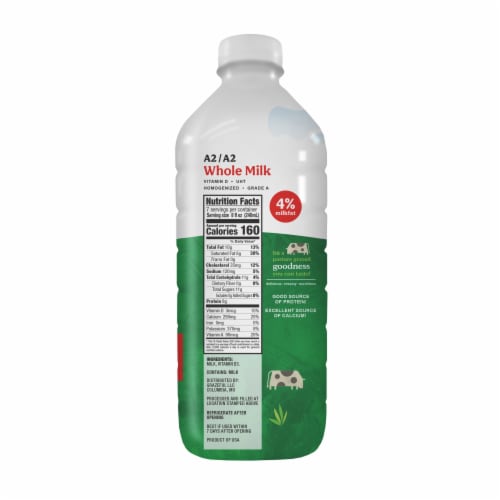 Grazeful Dairy Pasture Grazed A2 Whole Milk Perspective: back