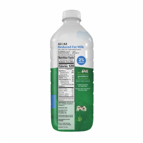 Grazeful Dairy Pasture Grazed A2 Reduced Fat Milk Perspective: back