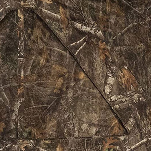 Rhino Blinds R300-RTE 3 Person Hunting Ground Blind w/ 3 Windows, Realtree Edge Perspective: back