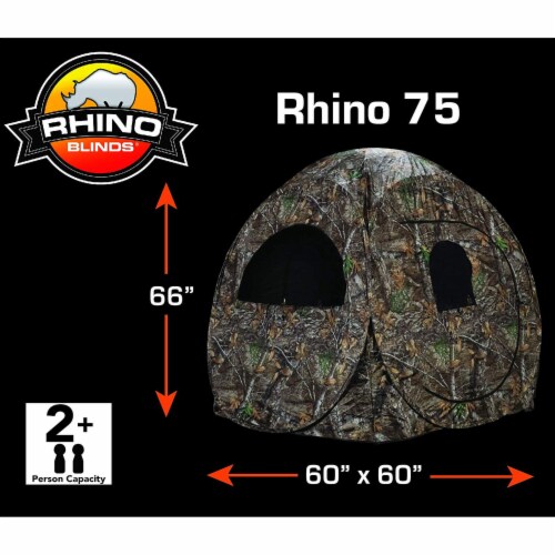 Rhino Blinds R75-RTE Real Tree Edge 1 Person Game Hunting Ground Blind, RealTree Perspective: back