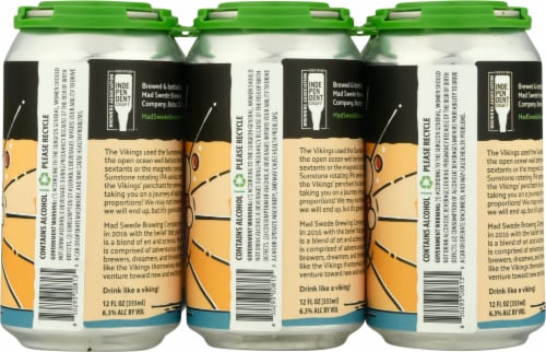 Mad Swede Brewing Company Sun Stone Hazy IPA Beer Perspective: back