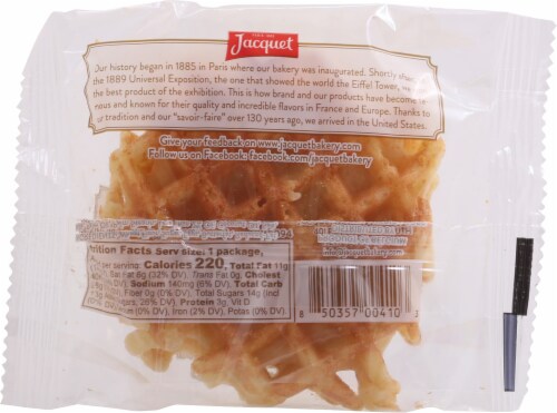 Jacquet Authentic Petite Waffles 2 Count Perspective: back