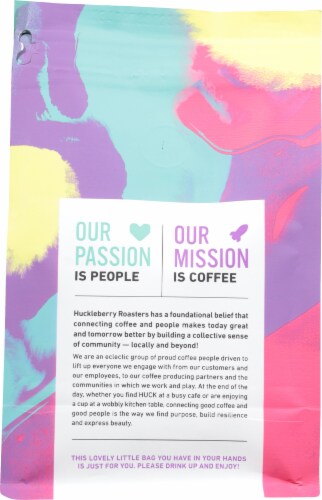 Huckleberry Roasters South American Single Origin Whole Bean Coffee Perspective: back