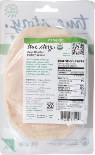 True Story® Organic Oven Roasted Turkey Breast Perspective: back