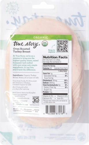 True Story® Organic Oven Roasted Turkey Breast Perspective: back