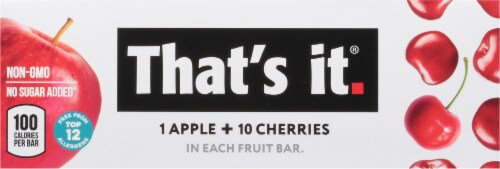 That's It® Apple + Cherries Fruit Bars Perspective: back