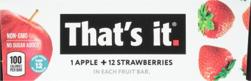 That's It Apple+Strawberries Fruit Bars Perspective: back
