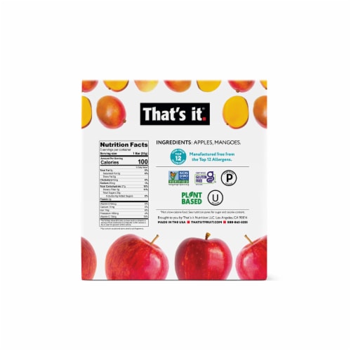 That's It Apple and Mango Fruit Bars Perspective: back