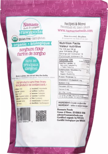 Namaste Foods Raw Goods Organic Sorghum Flour Perspective: back