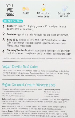 Namaste Foods Organic Devil's Food Cake Mix Perspective: back