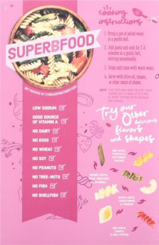 Cybele's Free to Eat® Gluten Free Superfood Purple Rotini Pasta Perspective: back