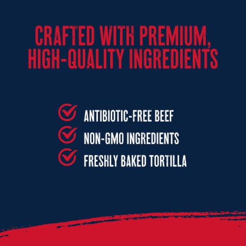 Red's Beef Bean & Cheddar Burrito Perspective: back