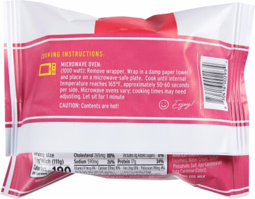 Red's® Egg'Wich Turkey Sausage Sandwich Perspective: back