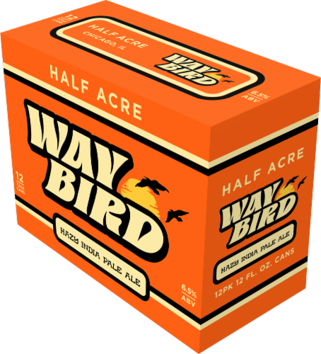 Half Acre WayBird Hazy IPA Craft Beer Perspective: back