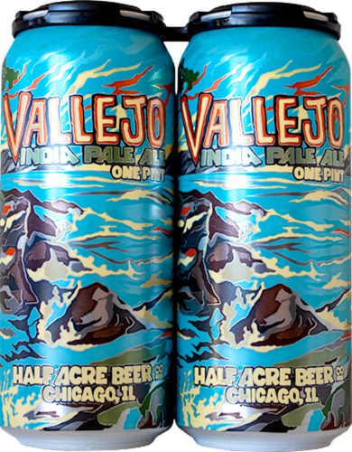 Half Acre Rotating IPA Craft Beer Perspective: back